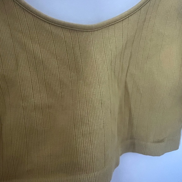 American Eagle Outfitters Mustard Tank Crop Top - Picture 3 of 8